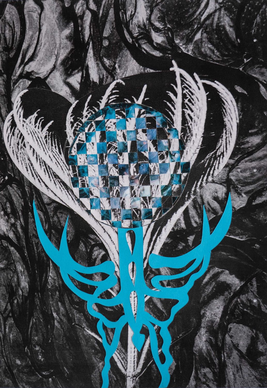 Collage study for Abyssal Bloom (Sea Flower)
